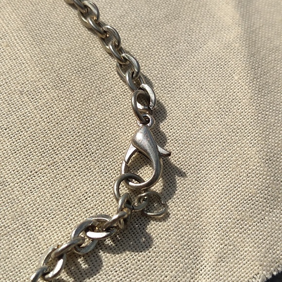 Sparkly! Three Vintage Necklaces, Amber Beads, Silver with Green Stone, … - Picture 5 of 15